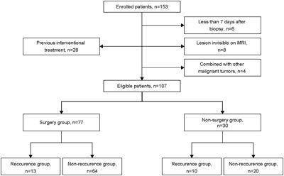 Risk factors for the recurrence of cervical cancer using MR-based T1 mapping: A pilot study